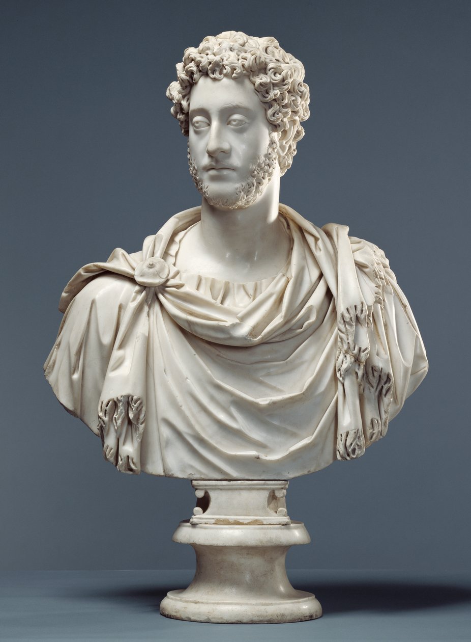 Keisari Commoduksen rintakuva, n. 180-85 jKr (marmori) tekijältä Roman