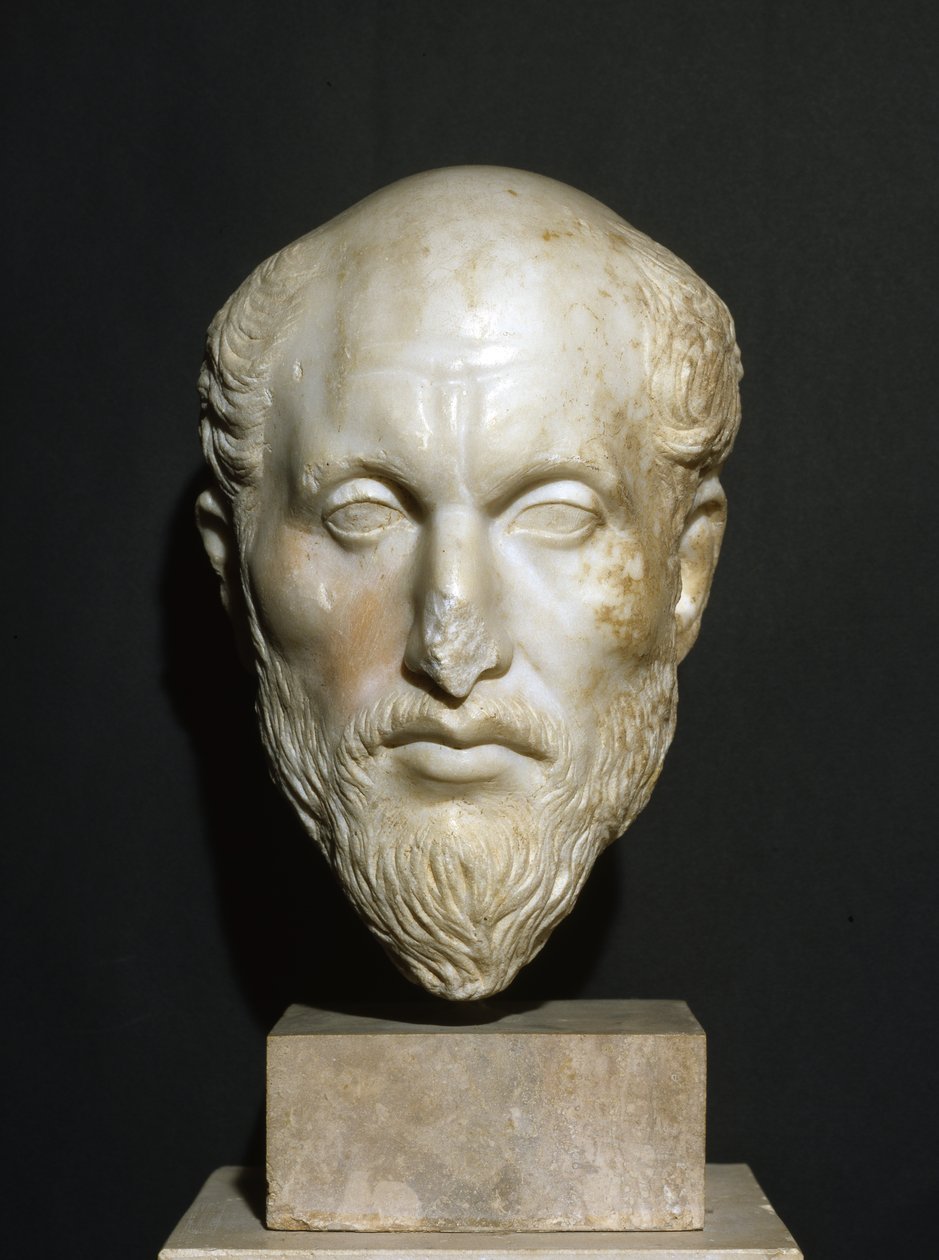 Plotinuksen rintakuva, noin 350-70 (marmori). tekijältä Roman