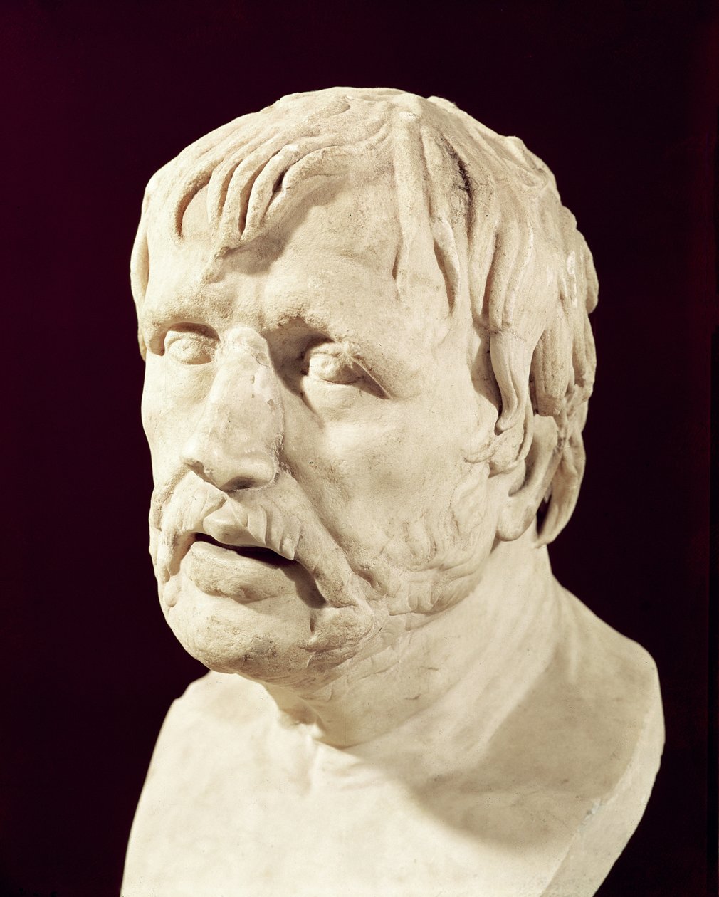 Senecan rintakuva (4 eKr.-65 jKr) (marmori) tekijältä Roman