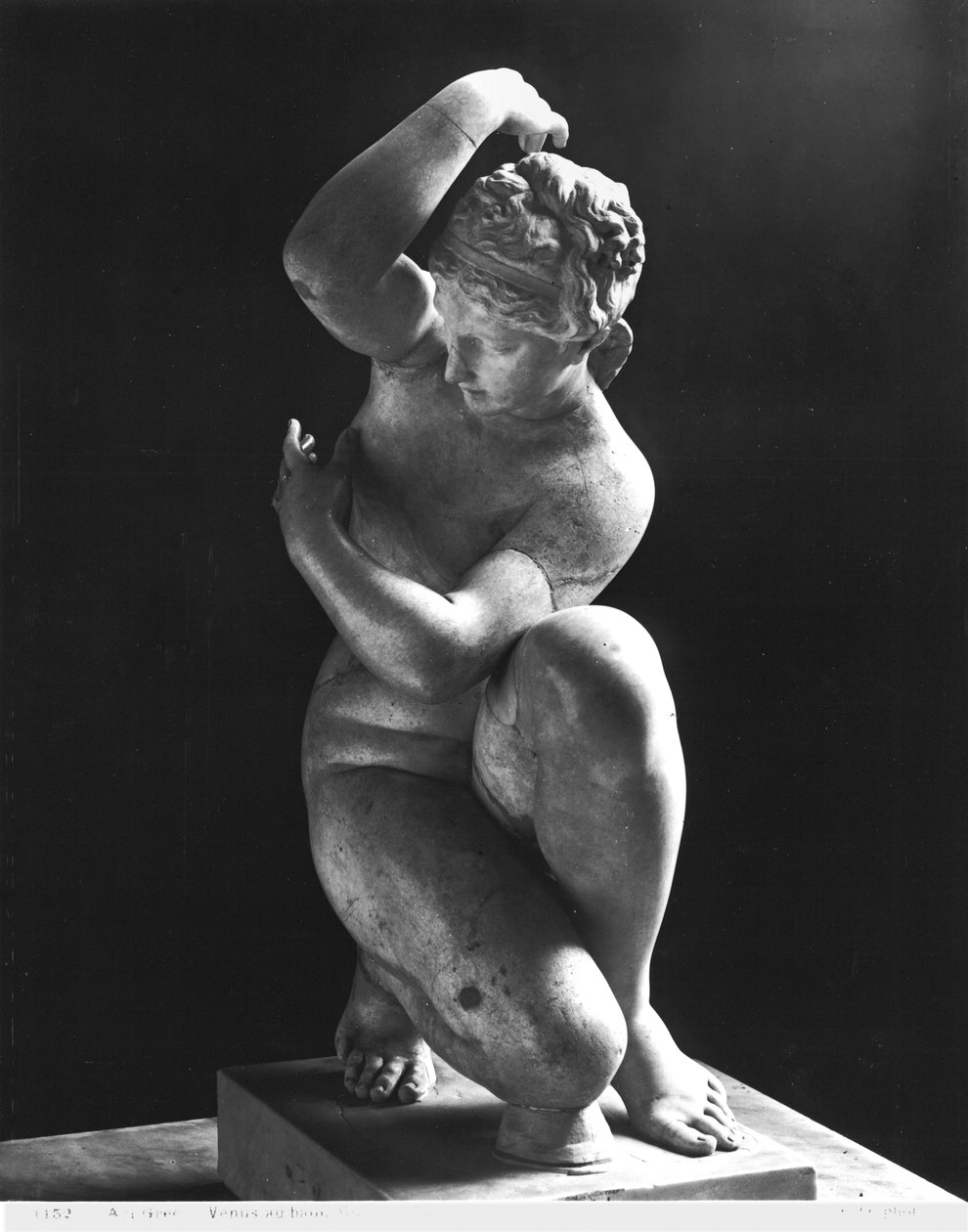 Hiipivä Venus, kopio 3. vuosisadalla eKr. kreikkalaisesta alkuperäiskappaleesta (marmori) (katso myös 191002, 191003) tekijältä Roman