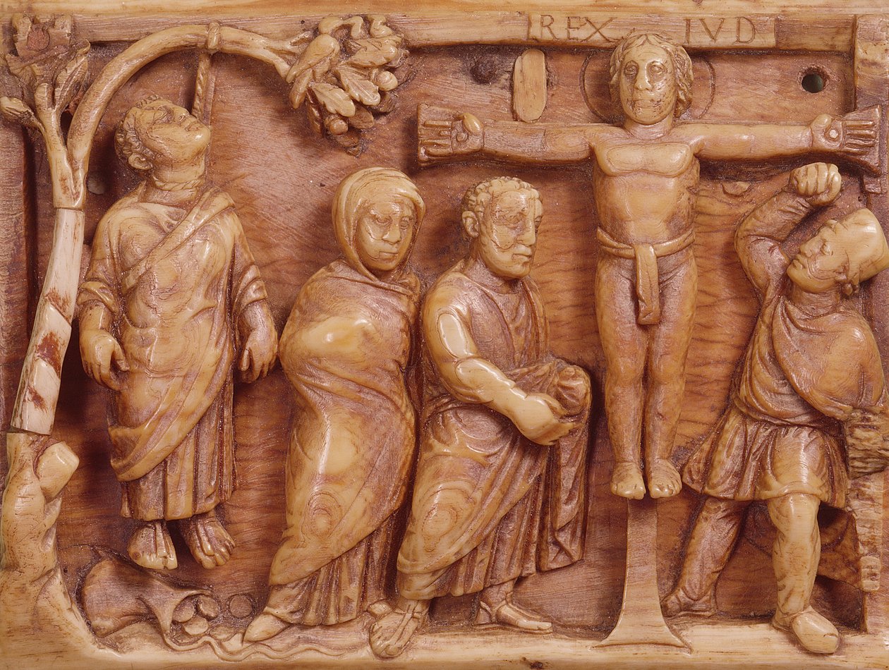 Ristiinnaulitseminen, veistos, noin 400-20 jKr. tekijältä Roman