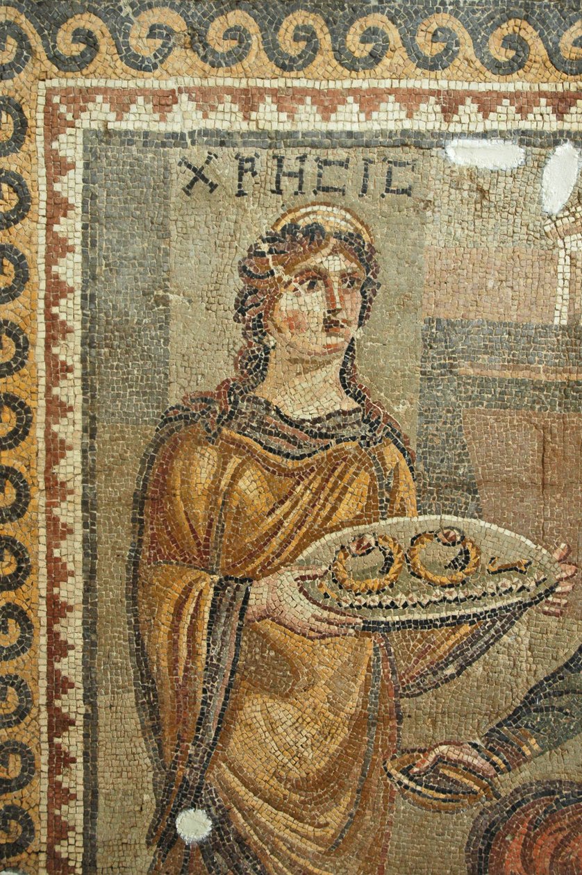 Yksityiskohta Chresiksen mosaiikista Daphne-mosaiikista tekijältä Roman