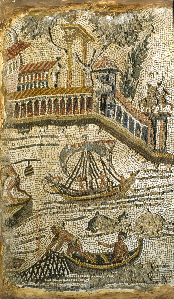 Kalastuskohtaus (mosaiikki) tekijältä Roman