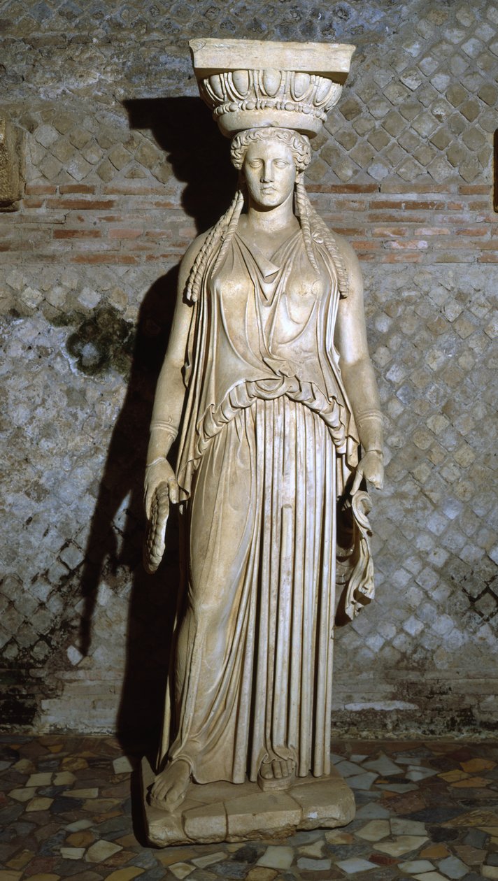 Kore, kopio karyatidista Ateenan Erechtheionista (marmori) tekijältä Roman