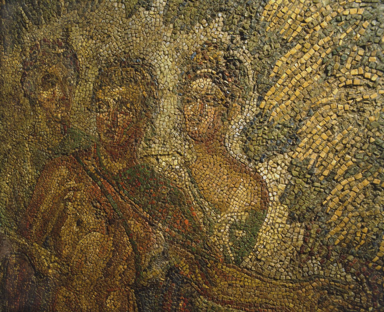 Mosaiikki vanhasta rakennuksesta Quirinale-kasarmin alapuolella Roomassa (mosaiikki) tekijältä Roman