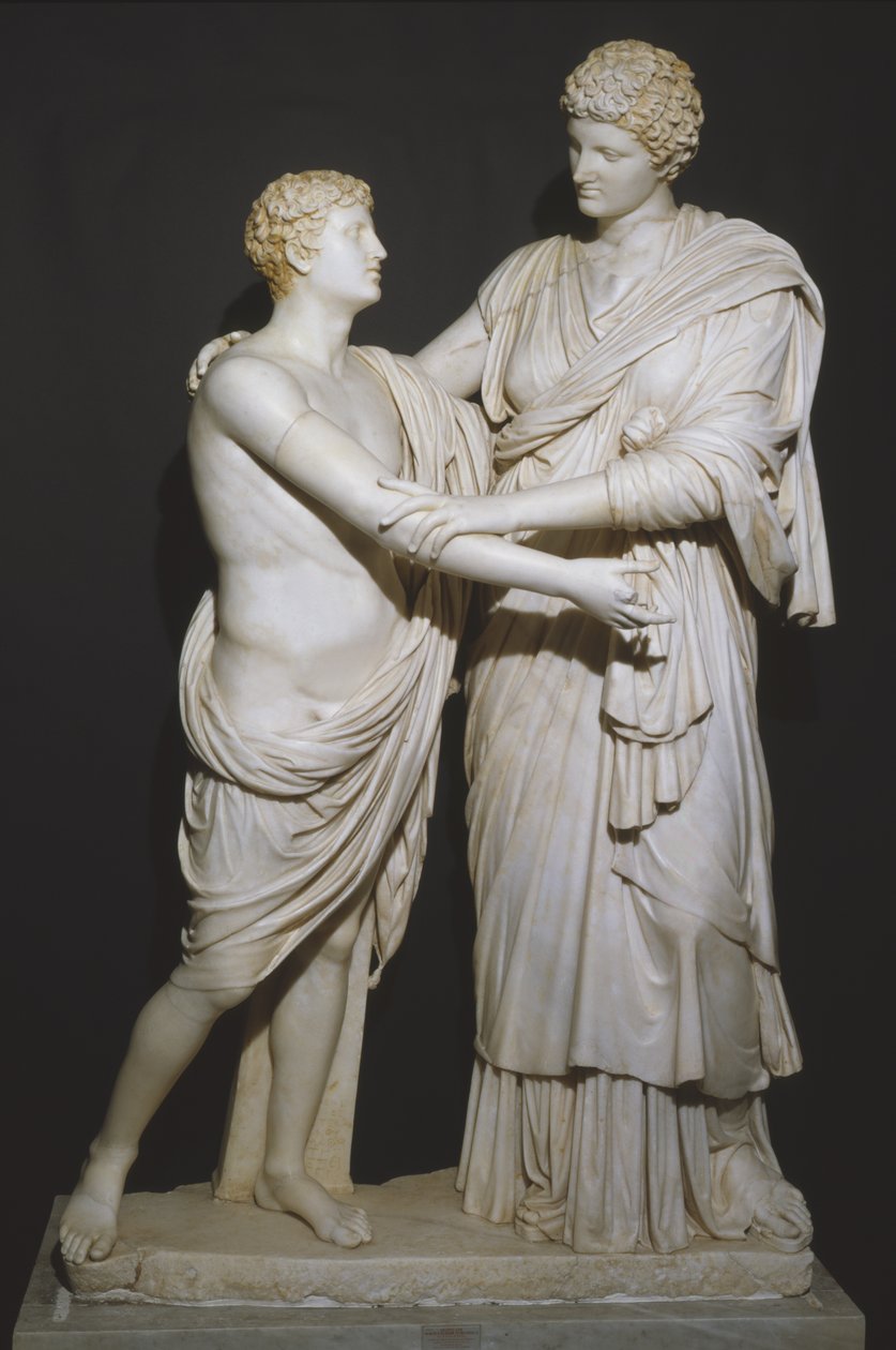 Orestes ja Electra (marmori) tekijältä Roman