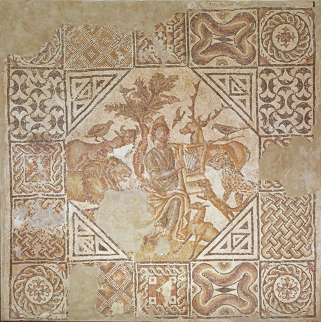 Orpheus Charming the Animals (mosaiikki) tekijältä Roman