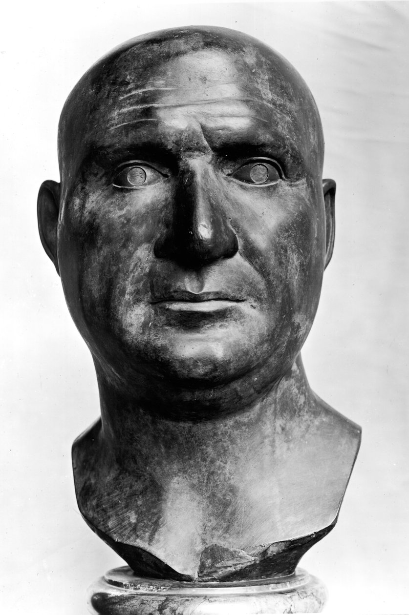 Scipio Africanuksen (237-183 eKr.) muotokuva (pronssi) tekijältä Roman