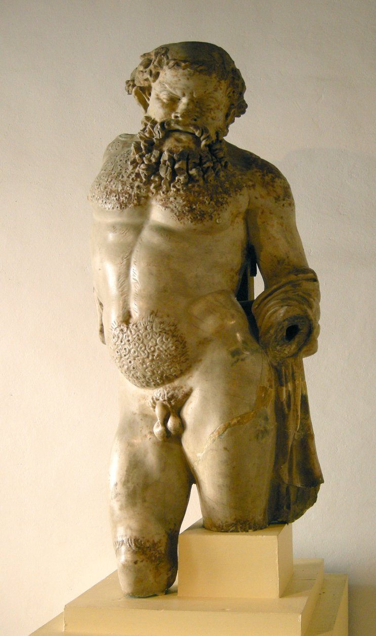 Silenus, humalassa, kopio kreikkalaisesta alkuperäisestä (marmorista) tekijältä Roman