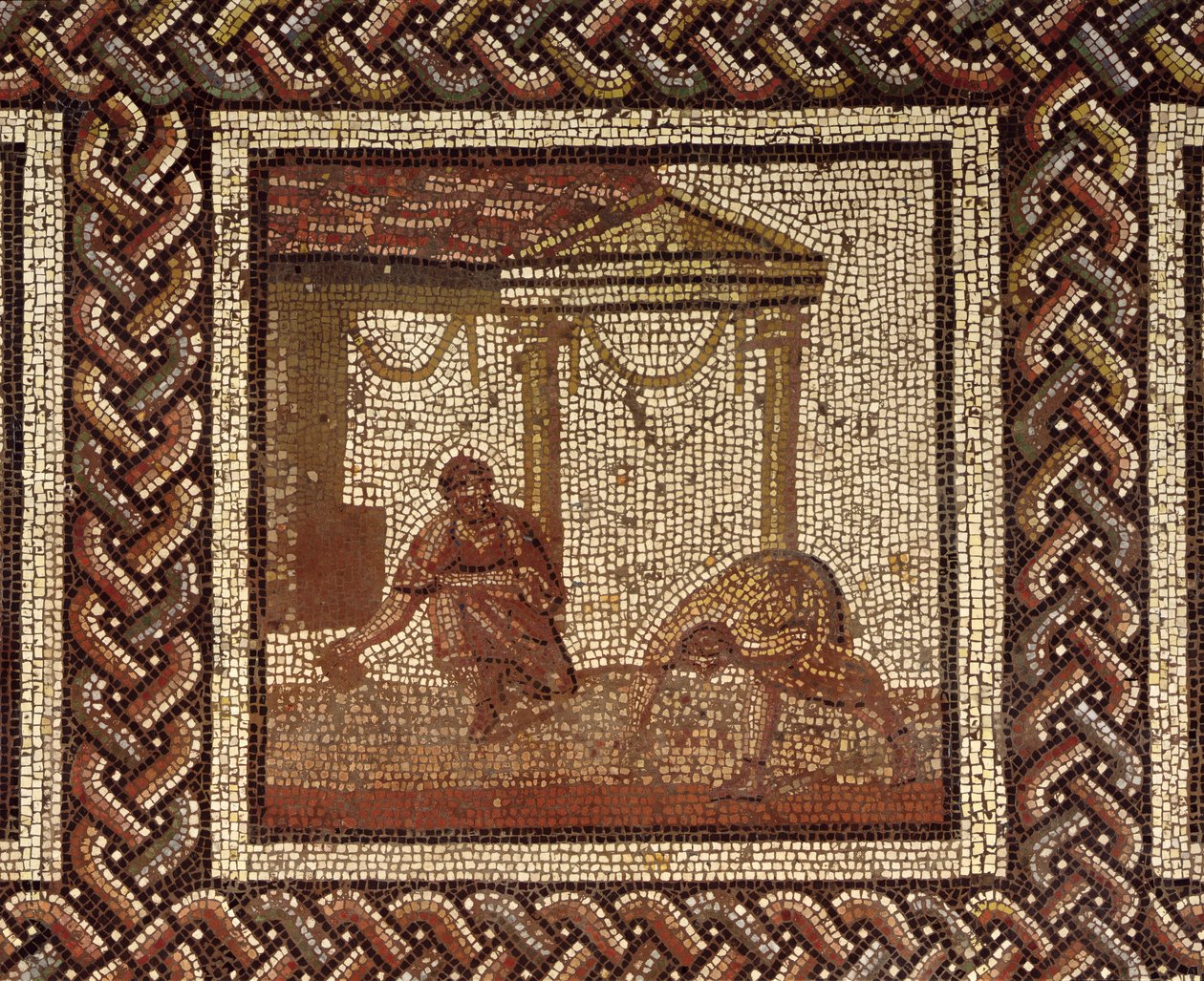 Kylvöpavut, Saint-Romain-en-Gal (mosaiikki) tekijältä Roman
