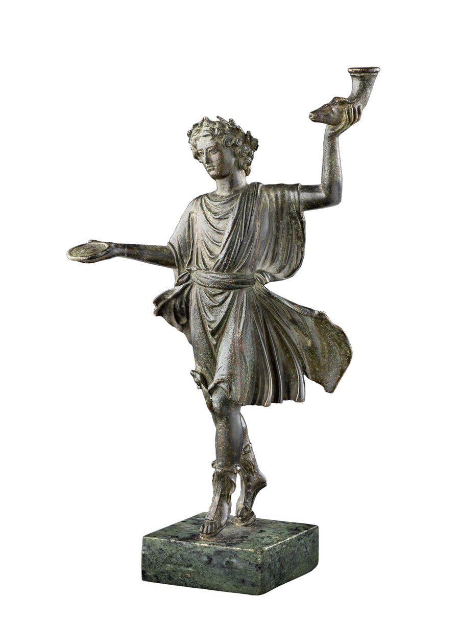Kodin ja perheen jumalan Lar-patsas, 1. vuosisata (pronssi) tekijältä Roman