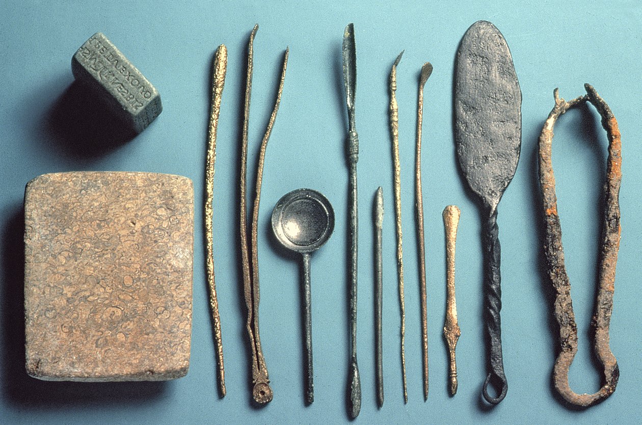 Kirurgiset instrumentit, eri päivämääriä roomalaisen ajan sisällä tekijältä Roman