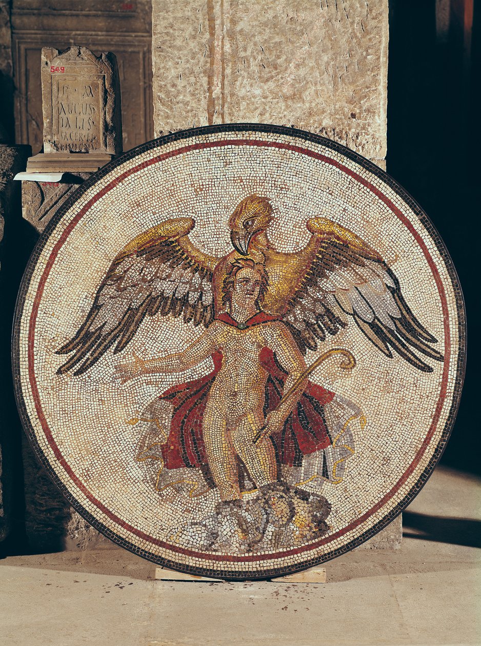 Ganymeden sieppaus, 2.-3. vuosisadat (mosaiikki) tekijältä Roman