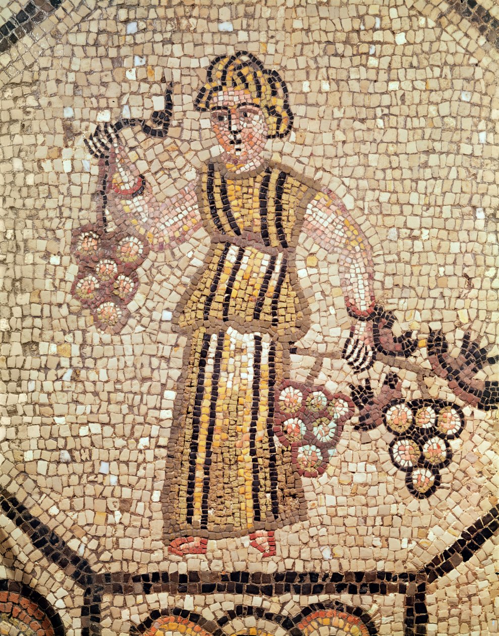 Viinirypäleen myyjä (mosaiikki) tekijältä Roman