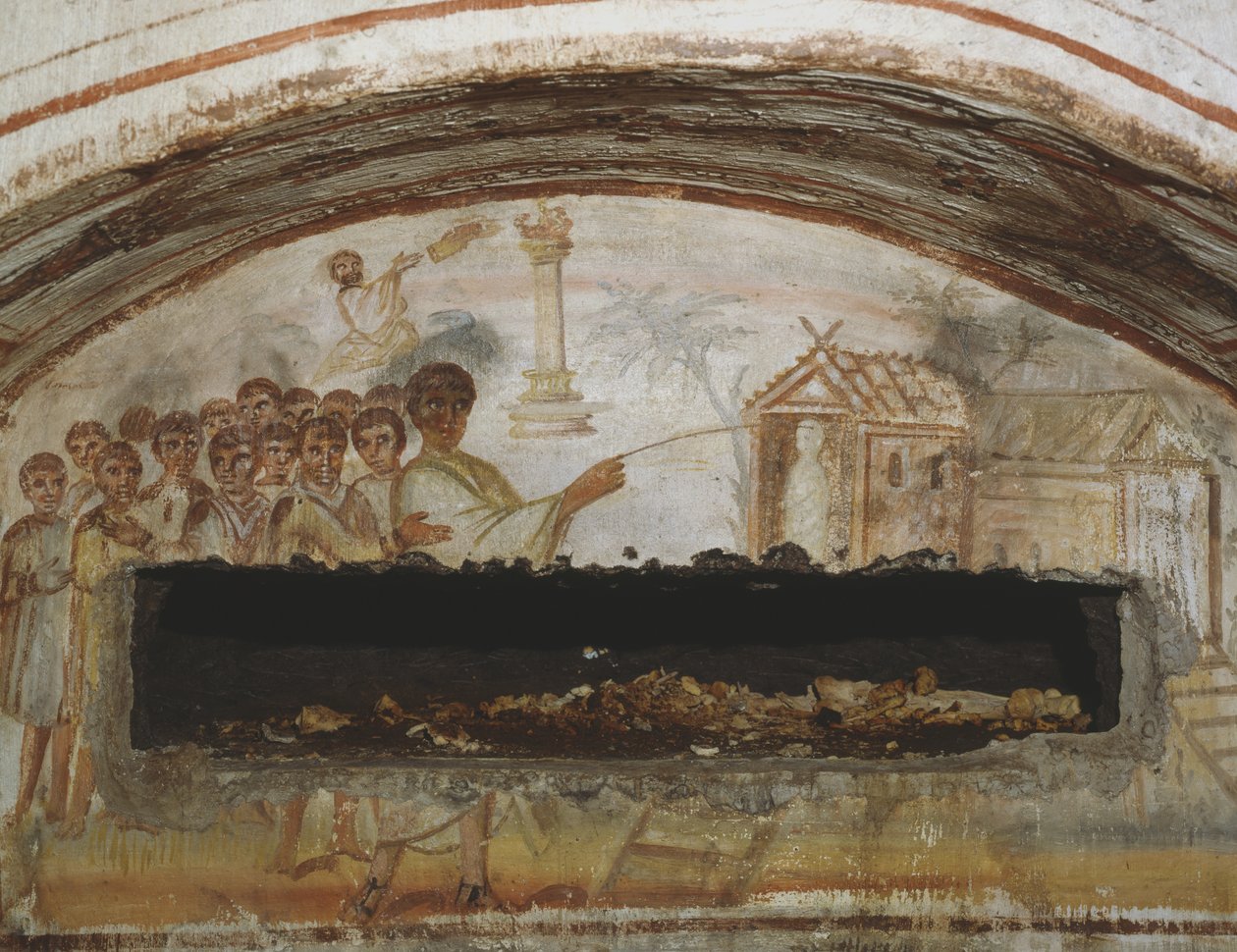 Lasaruksen ylösnousemus, Via Latinan katakombit, Rooma, Rooma tekijältä Roman