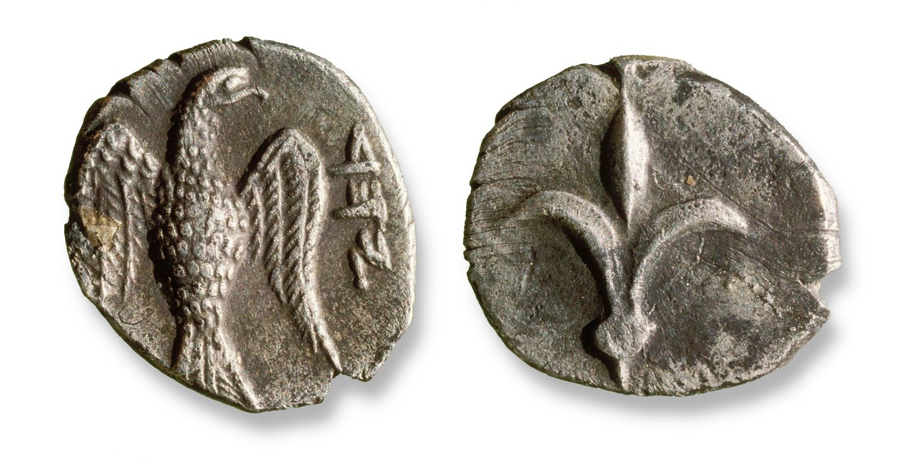 Ensimmäiset Israelissa käytetyt juutalaiset kolikot, noin 333 eKr. (metalli) tekijältä Roman