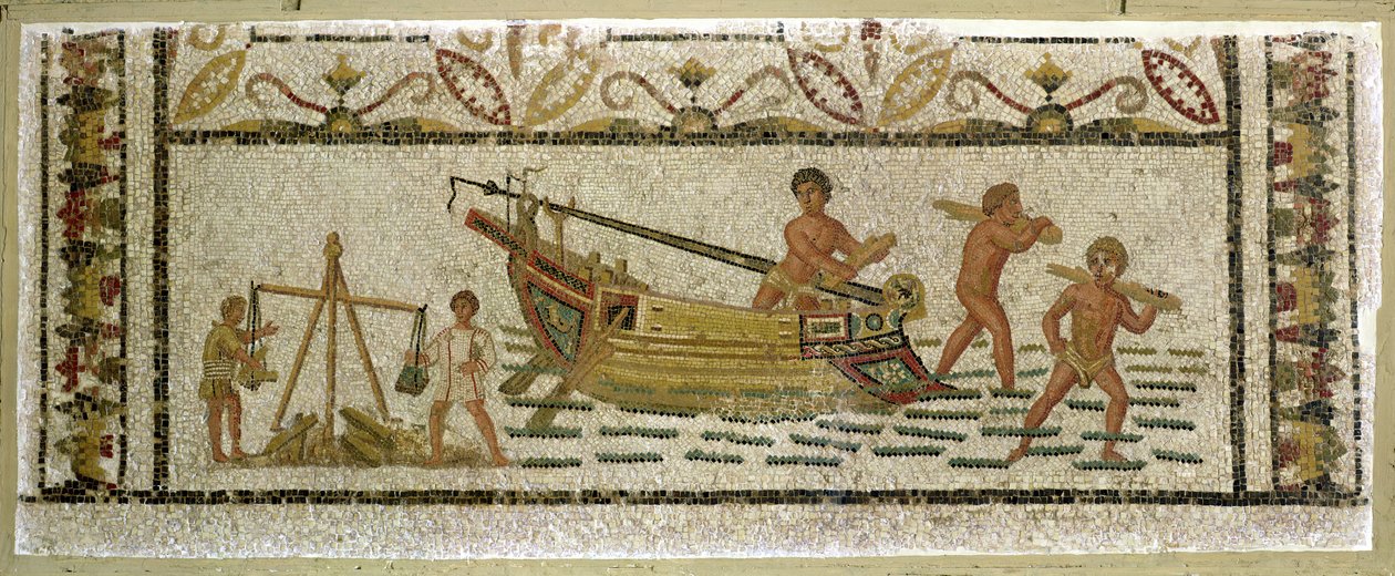 Laivan purku (mosaiikki) tekijältä Roman