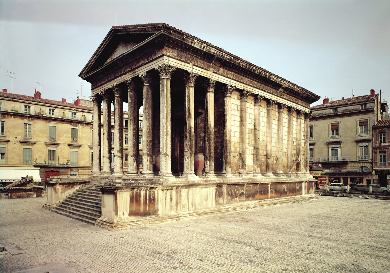 Näkymä Maison Carreelle, noin 19 eaa tekijältä Roman