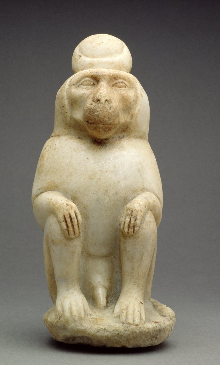 Thothin jumalan paviaani (marmori) tekijältä Roman Period Egyptian