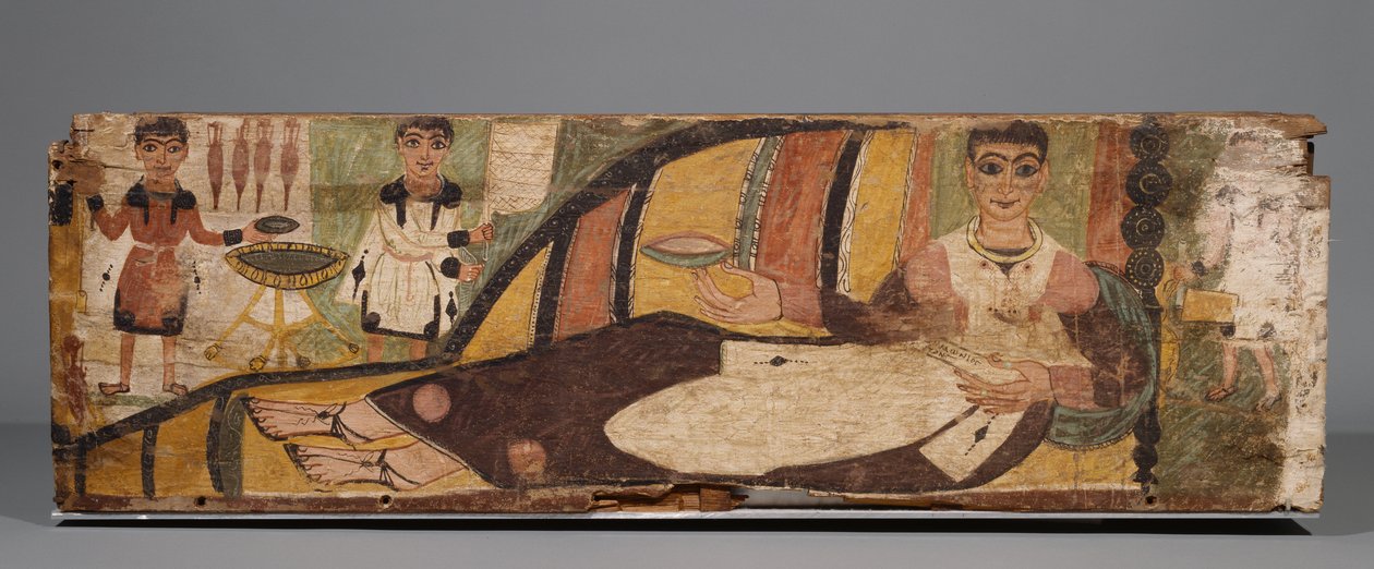 Fragmentteja maalatusta sakropagista, 4. vuosisadalta eKr. tekijältä Roman Period Egyptian