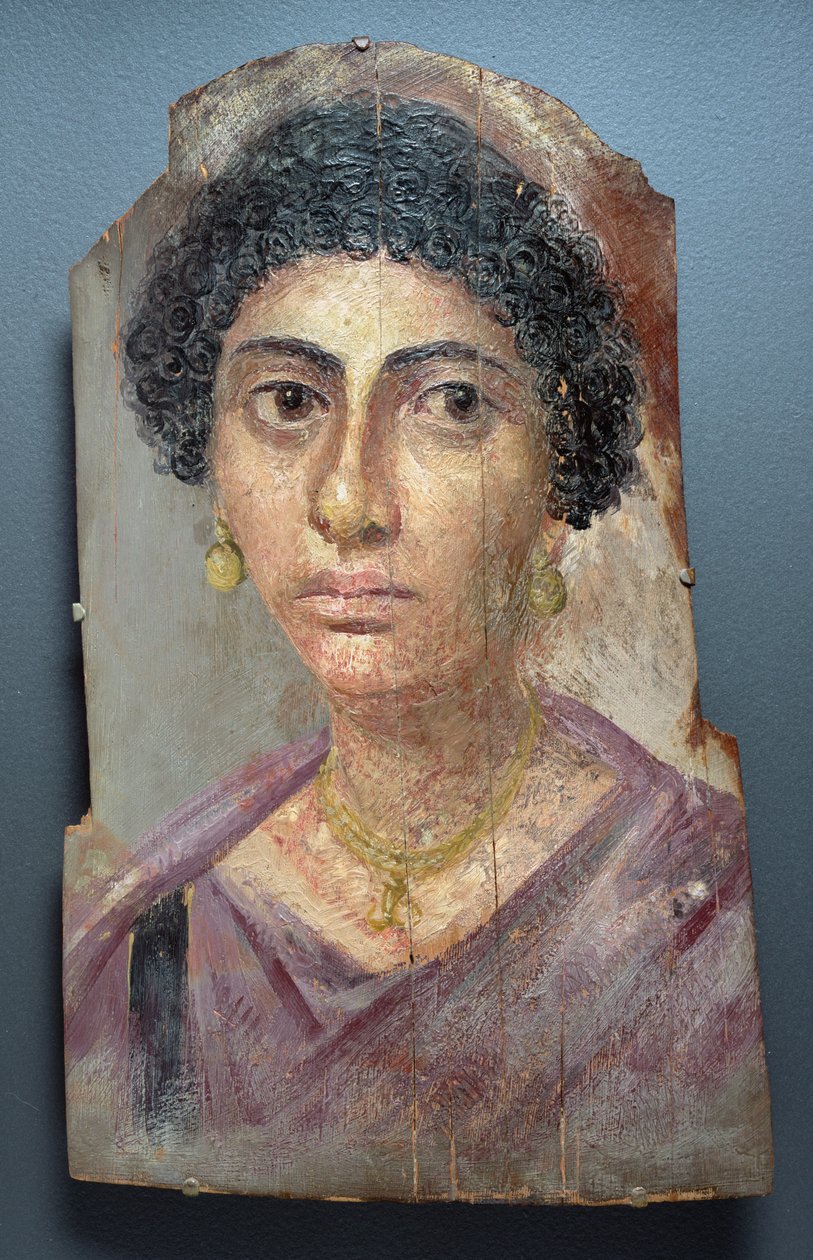 Naisen hautausmuotokuva, AD 100-05 (enkaustinen puulle) tekijältä Roman Period Egyptian