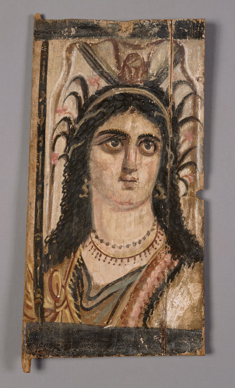 Paneeli maalatulla Isis-kuvalla, 180-200 jKr (tempera puulle) tekijältä Roman Period Egyptian