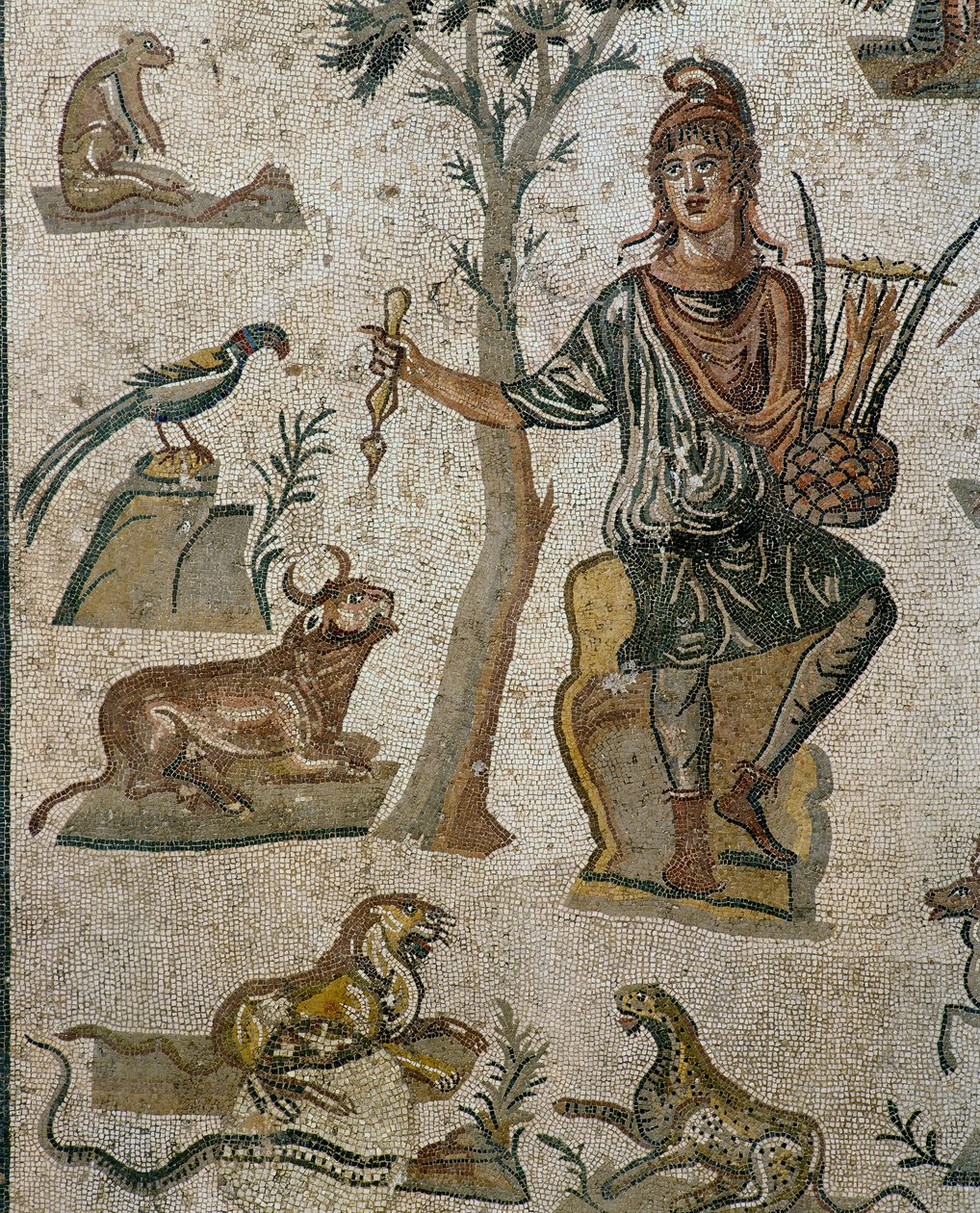 Orpheus eläinten ympäröimänä (yksityiskohta) tekijältä Roman Roman