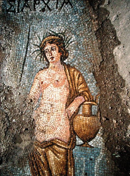 Naisen jalkakäytäväyksityiskohta (mosaiikki) (katso 168408) tekijältä Roman Roman