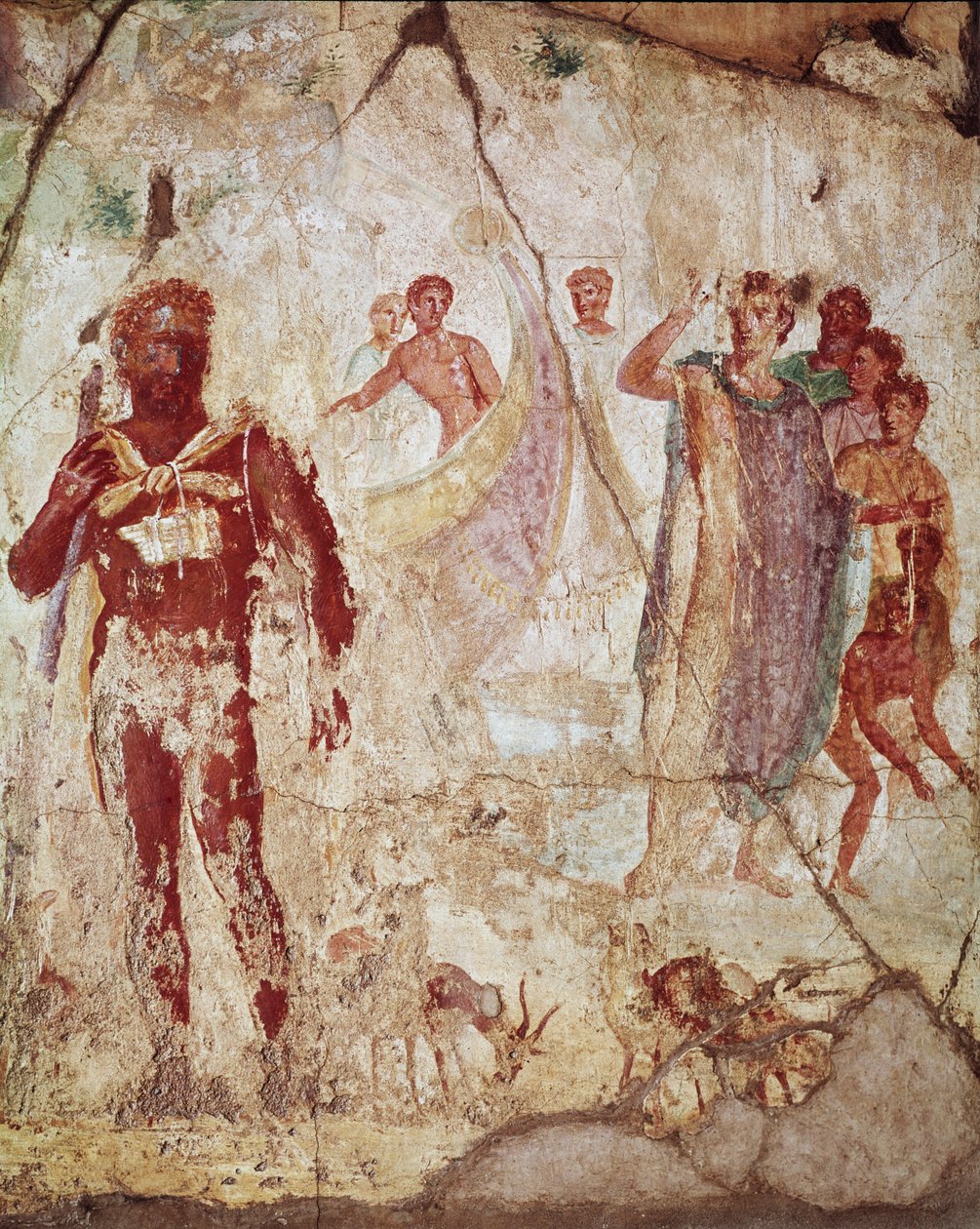 Polyfemus ja Aeneas, Pompei, 1. vuosisadalla eKr. - 1. vuosisadalla jKr tekijältä Roman Roman