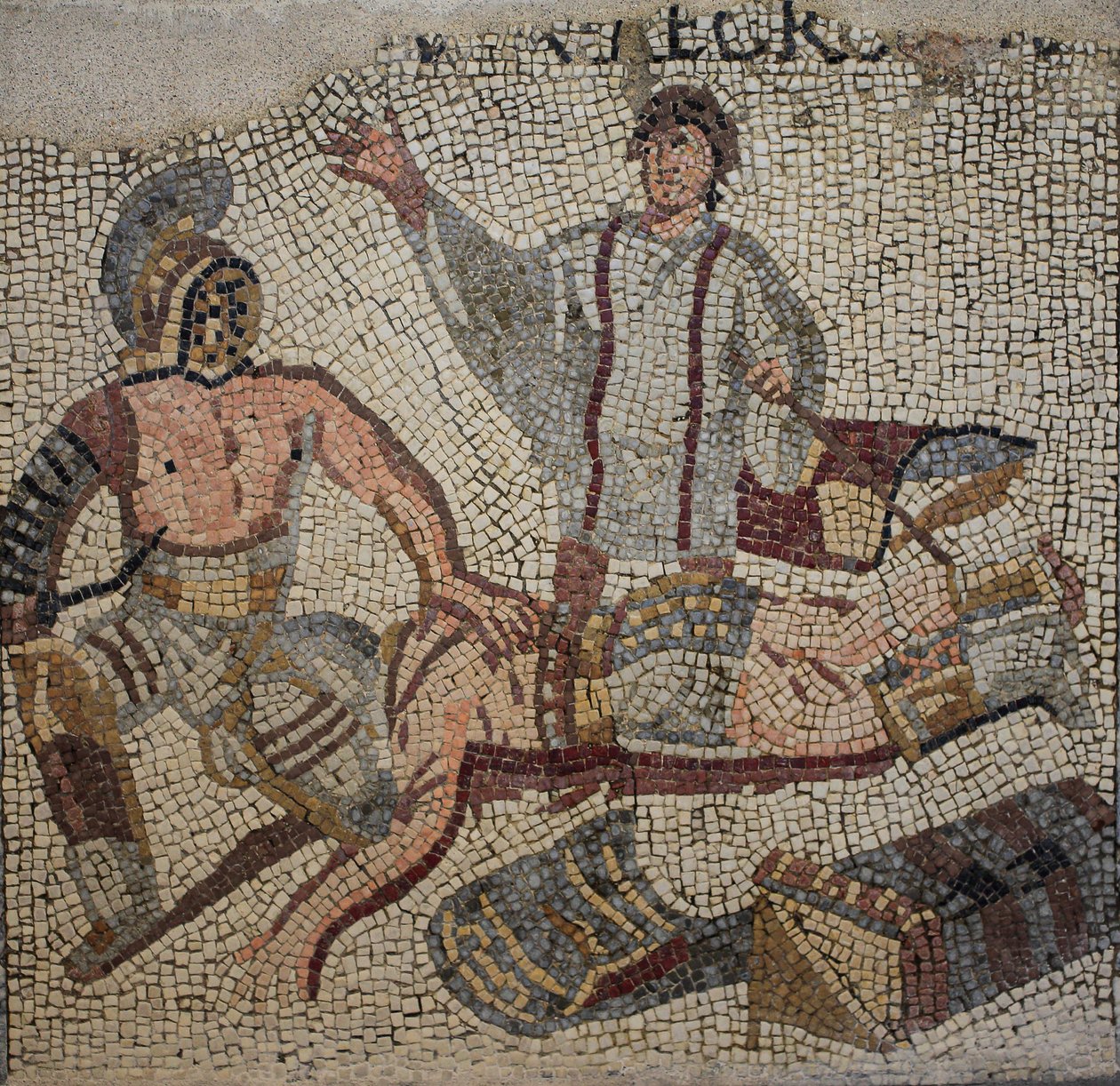 Gladiaattoritaistelu tuomarin kanssa tekijältä Roman