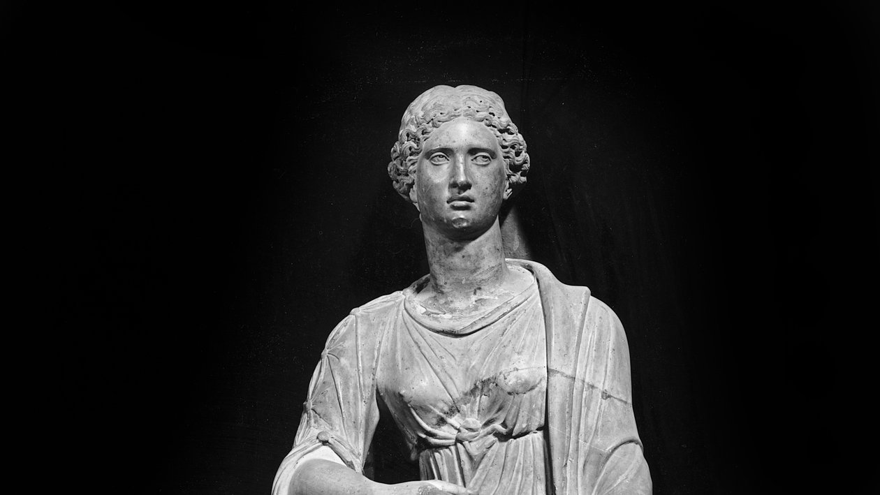 Agrippina nuorempi (15-59 jKr) poikansa Neron kanssa (37-68 jKr) (marmori) (m/v kuva) (yksityiskohta 164899) tekijältä Roman