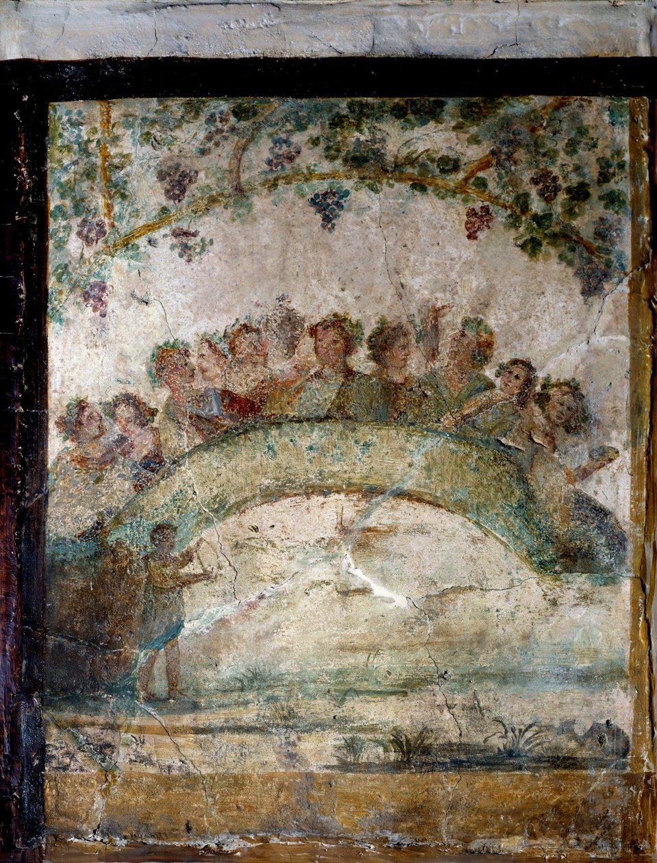 Muinaisen Rooman taide: hemmottelee ja genien siivet. fresko 1. vuosisadalta jKr. Pariisi, Musee du Louvre tekijältä Roman