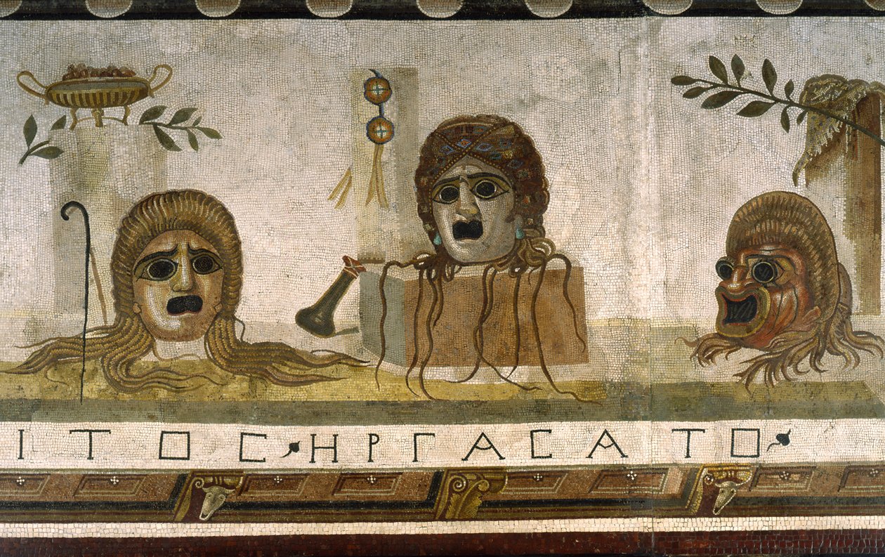 "Asarotos" (Lahjaamaton lattia) Haraklitonin signeeraama mosaiikkifragmentti Roomasta, 2. vuosisadalta jKr., Rooma tekijältä Roman