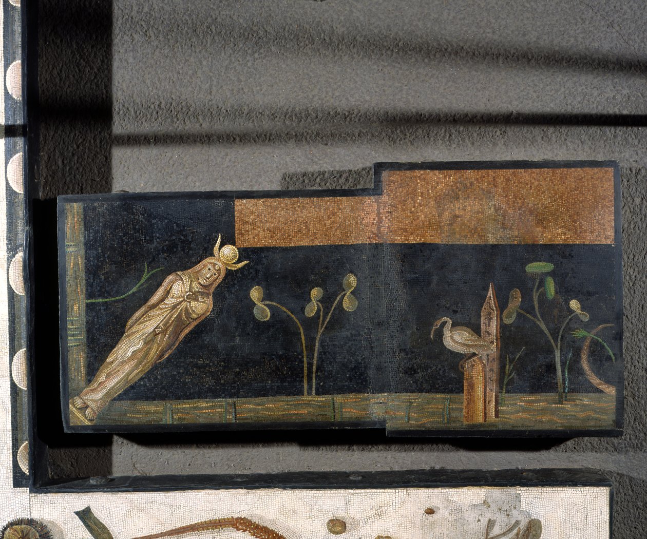"Asarotos" (Lahjaamaton lattia) Haraklitonin signeeraama mosaiikkifragmentti Roomasta, 2. vuosisadalta jKr., Rooma tekijältä Roman