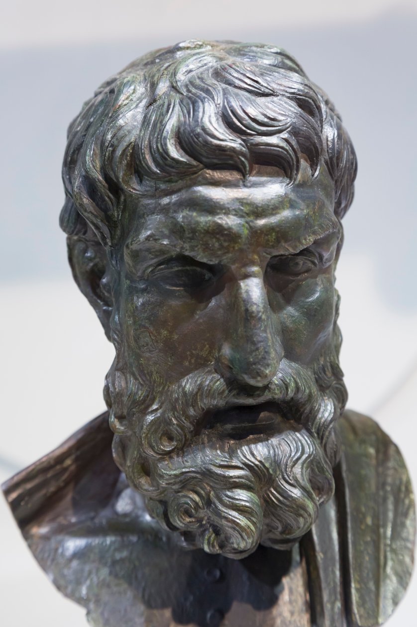 Epikuroksen rintakuva (pronssi) tekijältä Roman