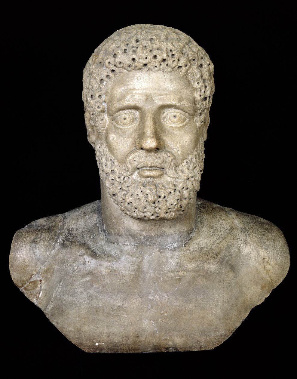 Herculesin rintakuva (marmori) tekijältä Roman
