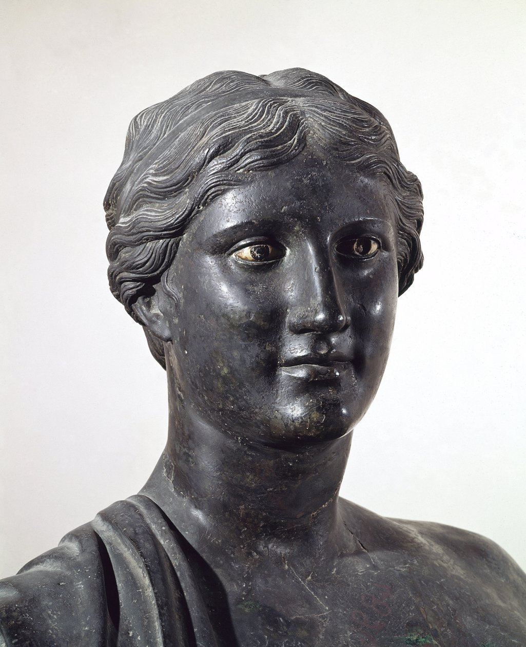 Sapphon rintakuva, pronssinen patsas, Papyruksen villasta, Herculaneum, Campania, Italia, roomalainen sivilisaatio tekijältä Roman