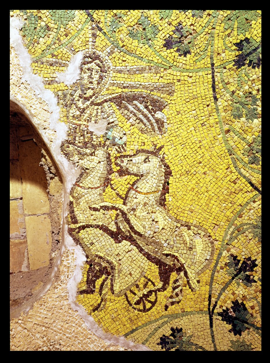 Christ Helios, esikonstantiiniaikaiselta hautausmaalta Pyhän Pietarin alla (mosaiikki) tekijältä Roman