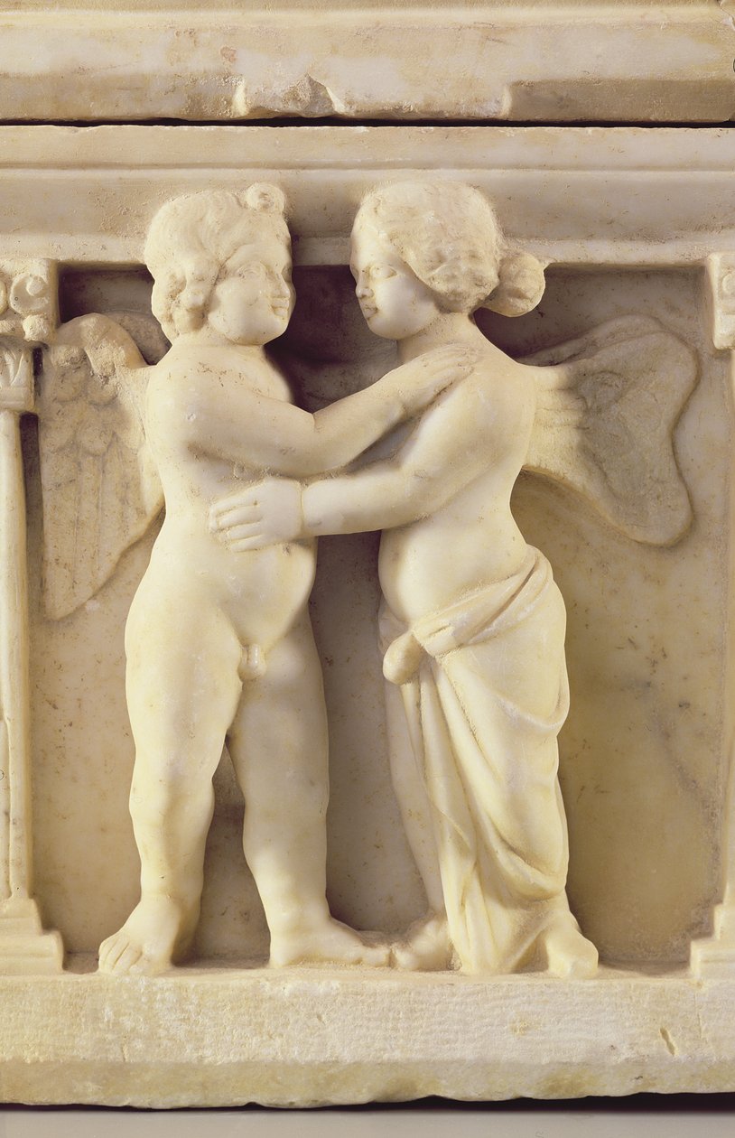 Cupid and Psyche, noin 170 jKr (marmori) tekijältä Roman