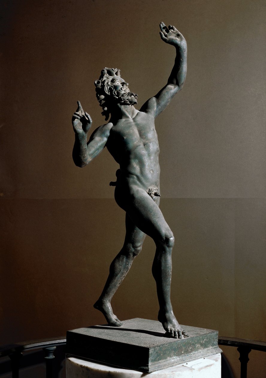 Tanssiva faun, pronssinen veistos, 2. vuosisadalla eKr tekijältä Roman