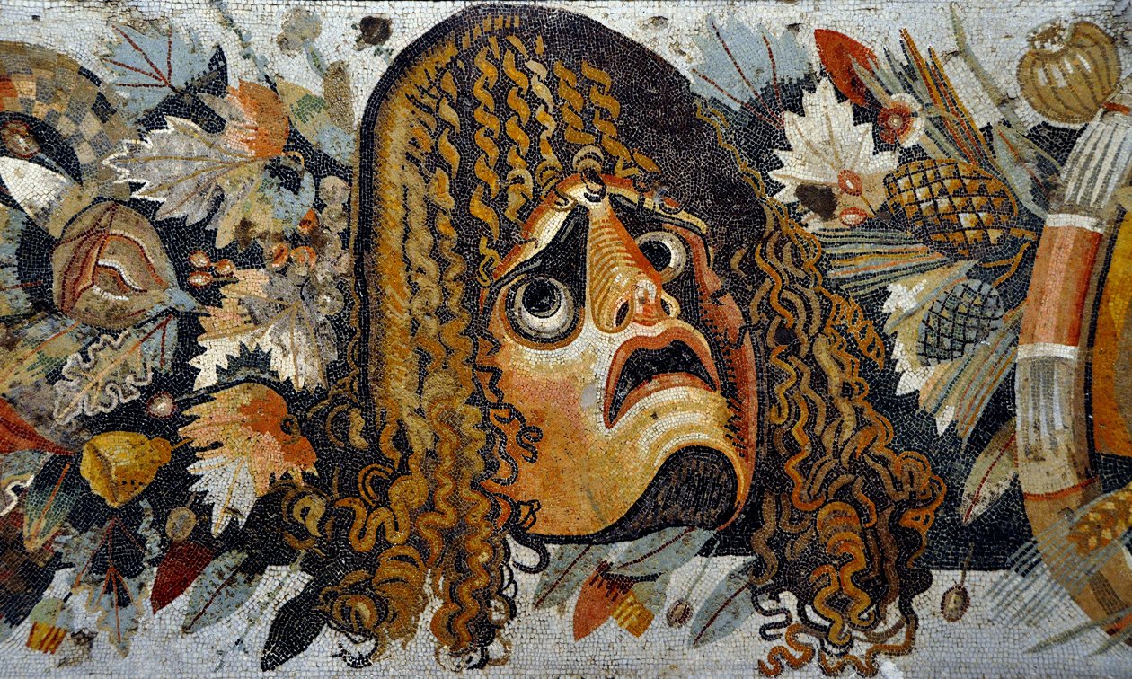 Yksityiskohta mosaiikkifriisistä tekijältä Roman
