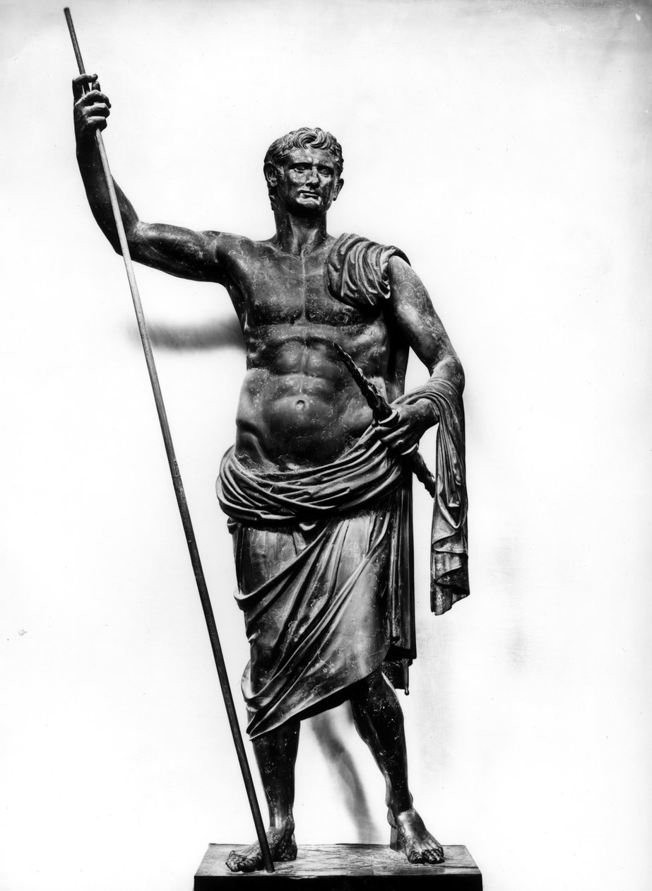 Keisari Augustus pitelee valtikka ja salama, Herculaneumista tekijältä Roman