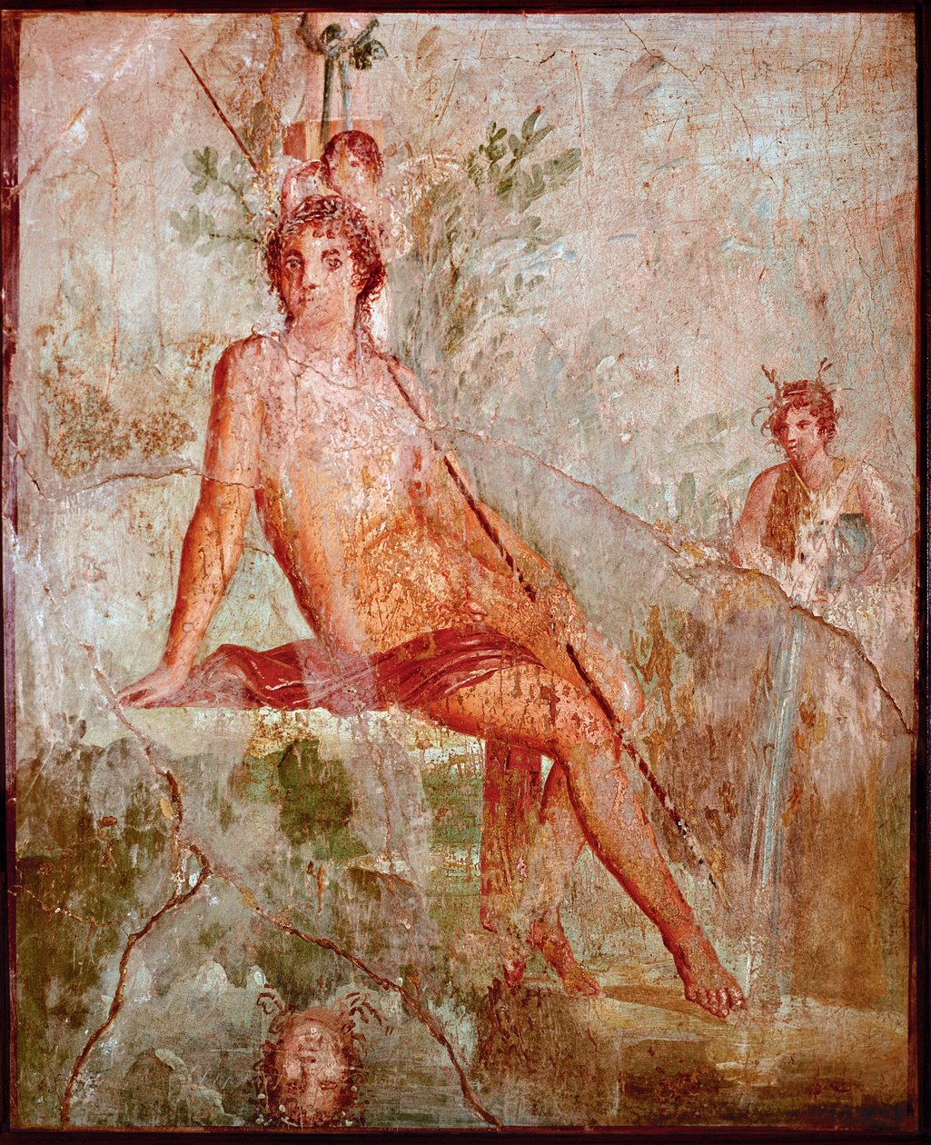Eros ja Narcissus ( fresko tekijältä Roman