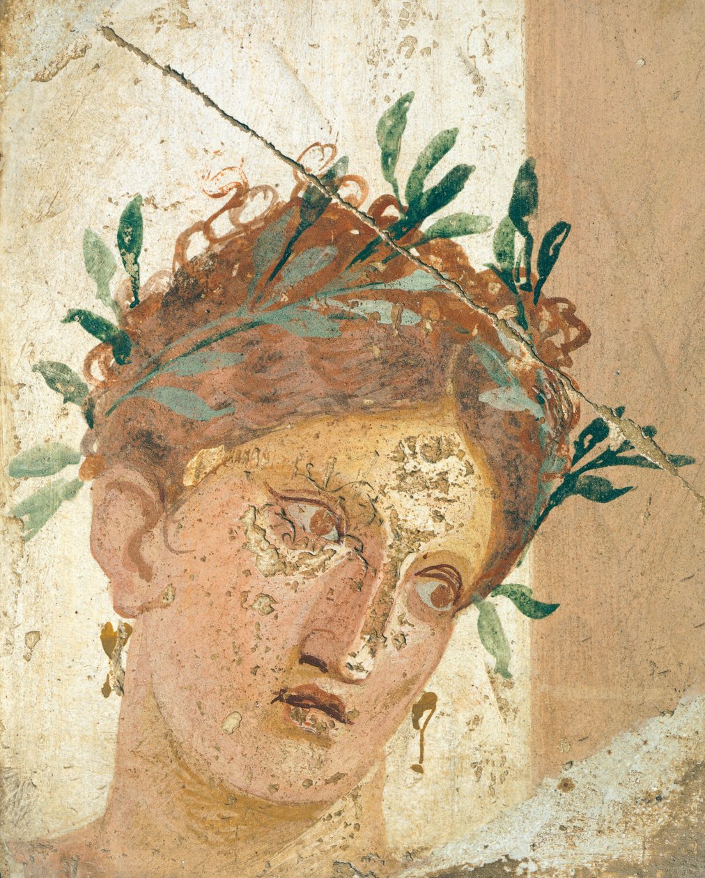 Nuoren tytön kasvot Herculaneumista, Campaniasta. Rooman sivilisaatio, 20-10 eKr. tekijältä Roman