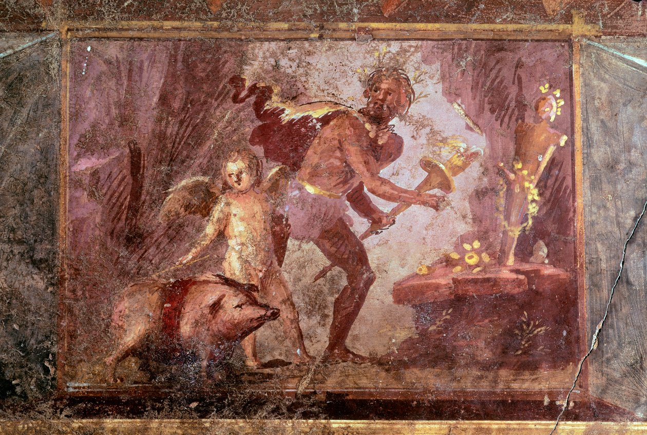 Fresko Villa of Mysteriesista Pompejista tekijältä Roman
