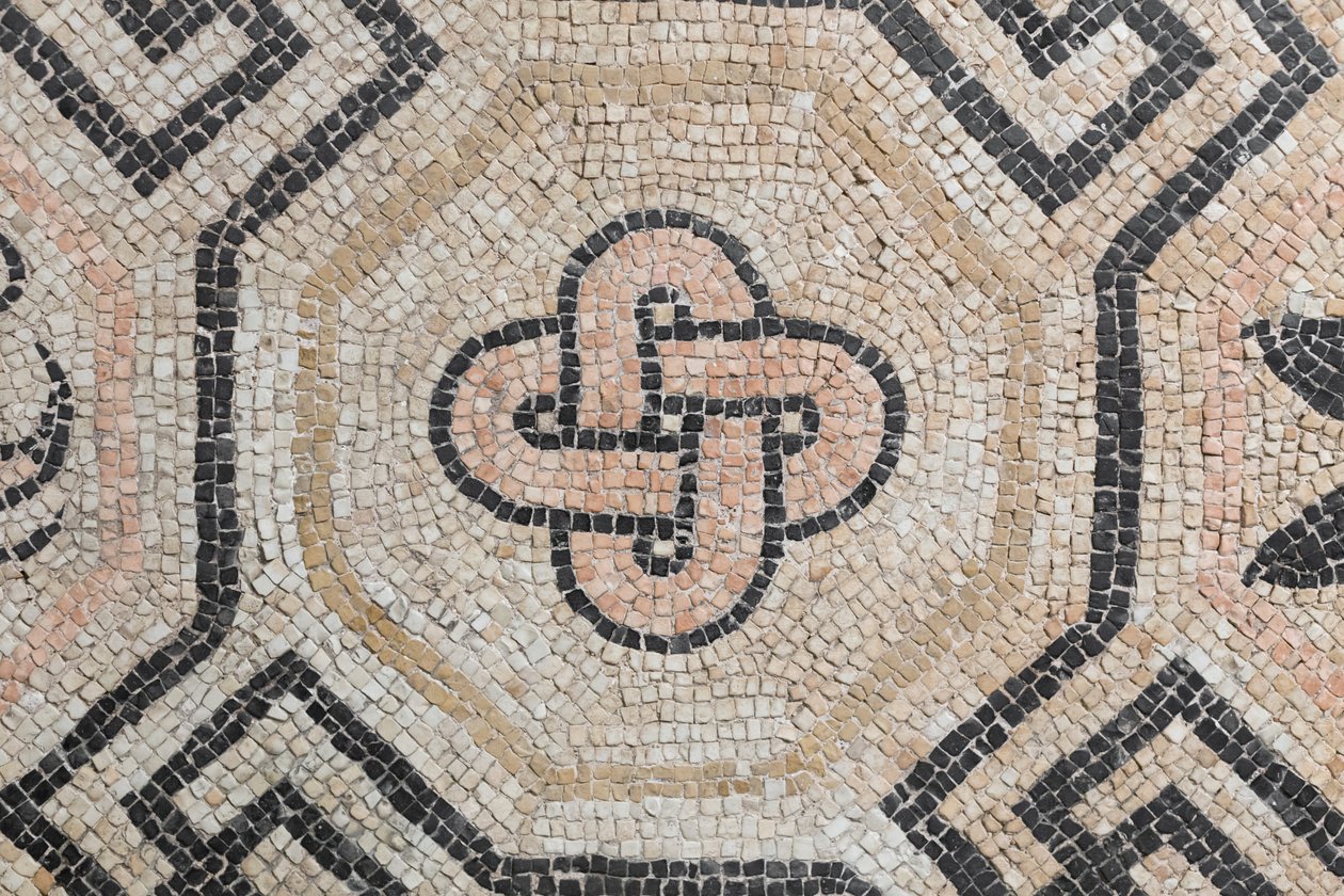 Geometrinen kuvio Via san Rocchinon talosta, 2. vuosisata jKr. (mosaiikki). tekijältä Roman