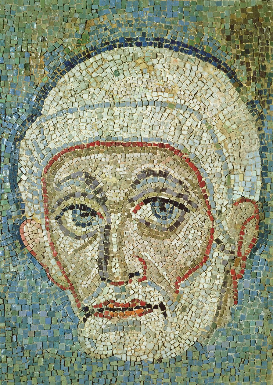 Pää (mosaiikki) tekijältä Roman
