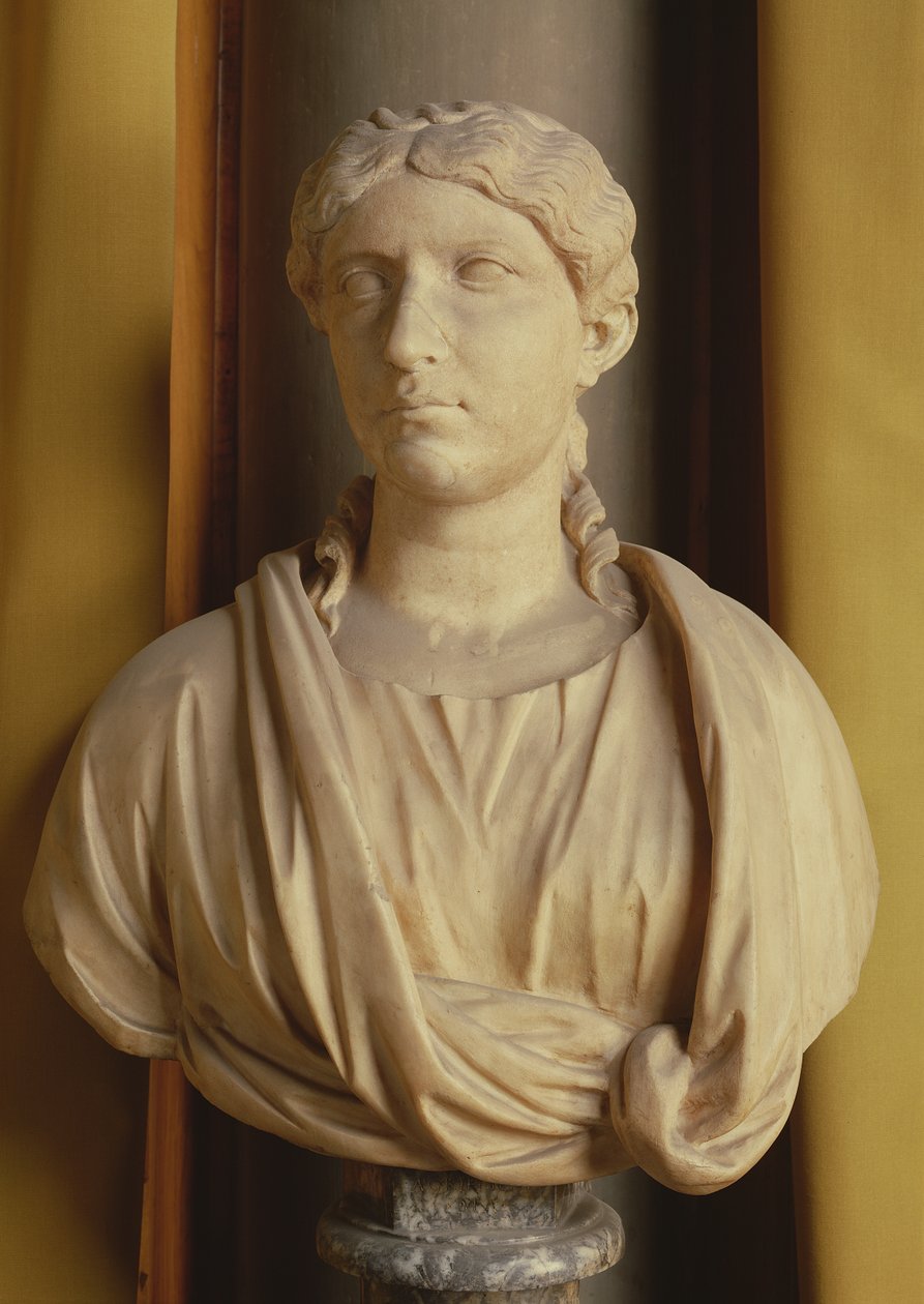 Agrippinan pää, Germanicuksen entinen vaimo (marmori) tekijältä Roman