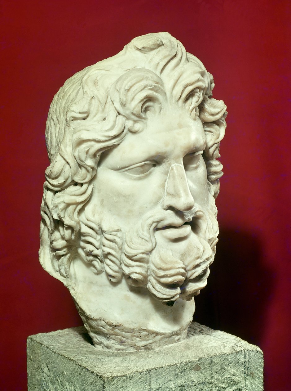 Jupiterin pää (marmori) tekijältä Roman