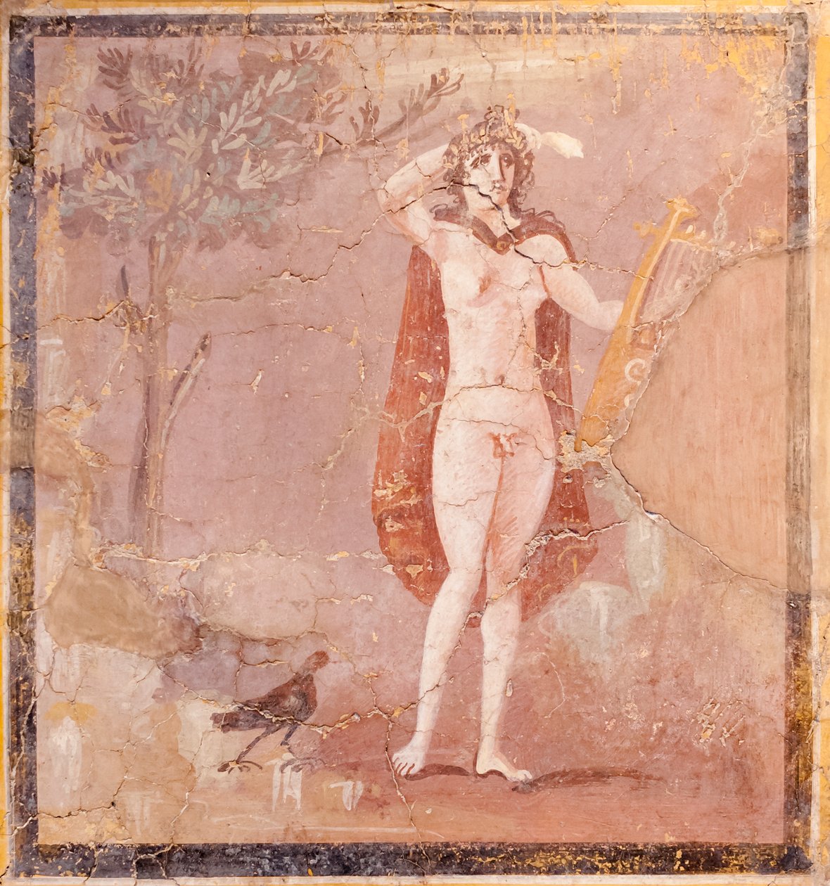Hermafrodito, fragmento (afresco) finlandês tekijältä Roman